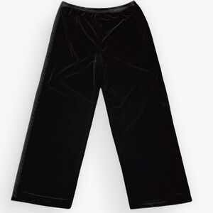 Velvet Whimsigoth Formal Evening Cocktail Reunion Wide Leg Black Pants ~ 14